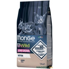 Monge Cat BWild LOW GRAIN Kitten низкозерновой корм из мяса гуся для котят 1,5 кг